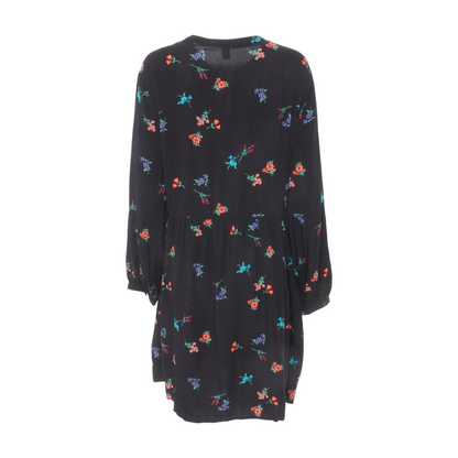Black Floral Midi Dress
