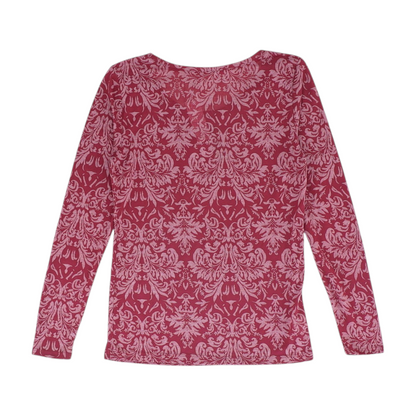 Red Print Blouse
