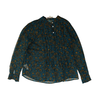 Teal Floral Blouse