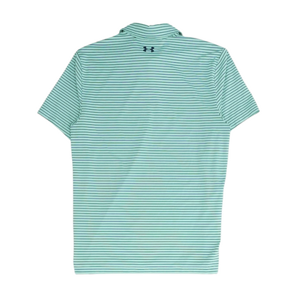 Blue Striped Short Sleeve Polo