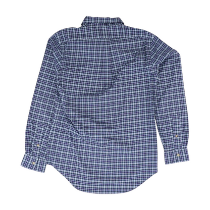 Blue Plaid Long Sleeve Button Down