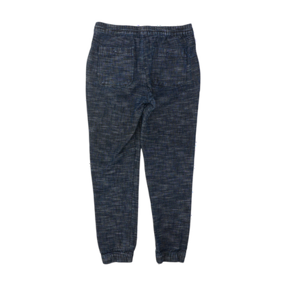 Blue Abstract Tapered Pants