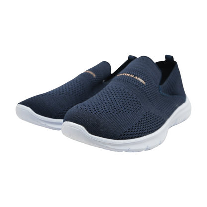 Navy Low-Top Athletic Shoes