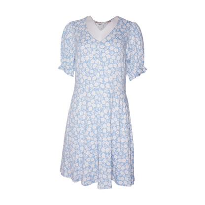 Blue Floral Midi Dress