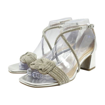 Silver Block Heels
