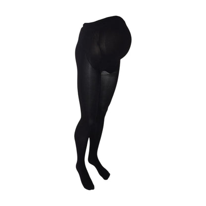 Black Maternity Solid Hosiery