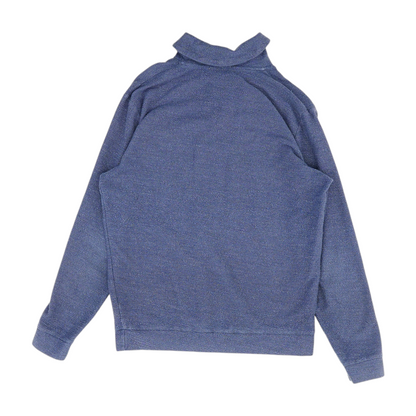 Blue Check 1/4 Zip Sweater