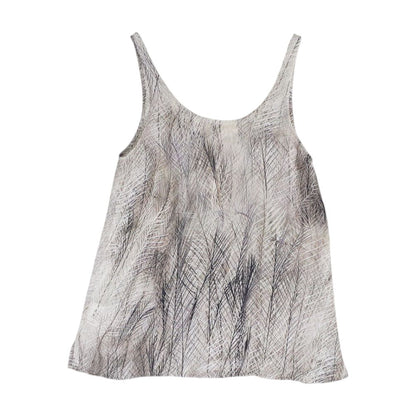 Beige Graphic Blouse