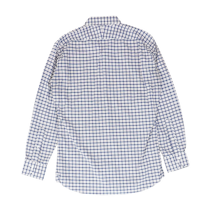 Navy Check Long Sleeve Button Down
