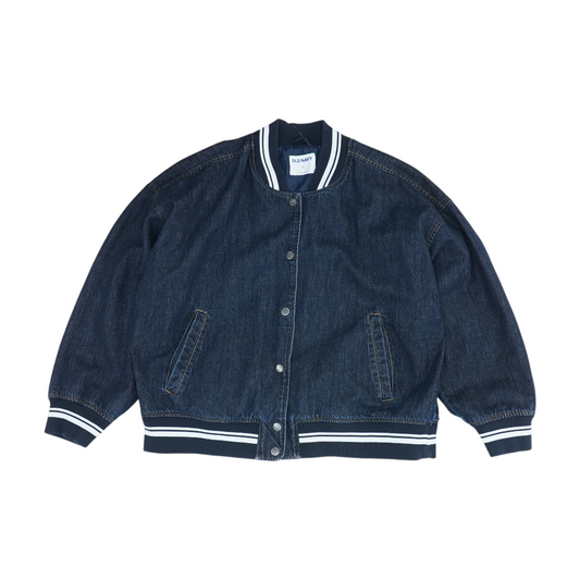 Navy Solid Denim Jacket
