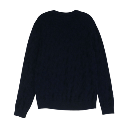 Navy Solid Pullover Sweater