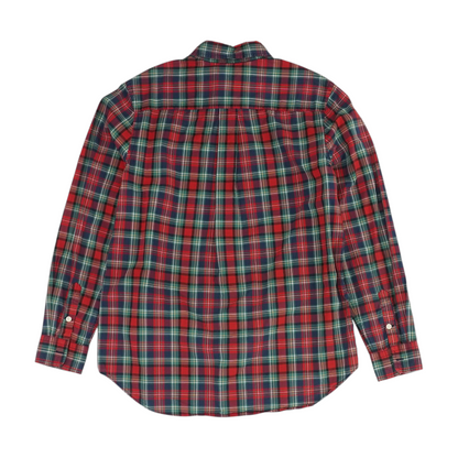 Red Plaid Long Sleeve Button Down