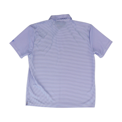 Blue Striped Short Sleeve Polo