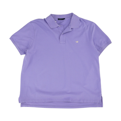 Purple Solid Short Sleeve Polo