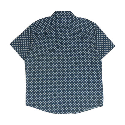 Navy Floral Short Sleeve Button Down