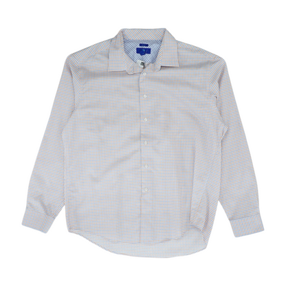 White Check Long Sleeve Button Down