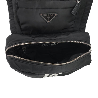 Prada x Adidas Black Small Hooded Re-Nylon Backpack
