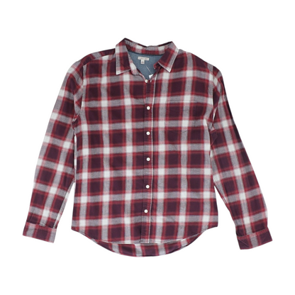Red Plaid Long Sleeve Button Down