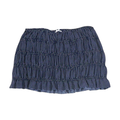 Navy Polka Dot Mini Skirt