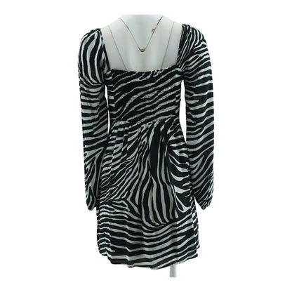 Black Animal Print Mini Dress