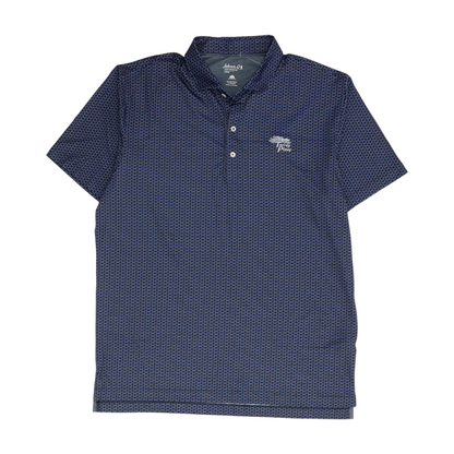 Natural Titanium Print Short Sleeve Polo