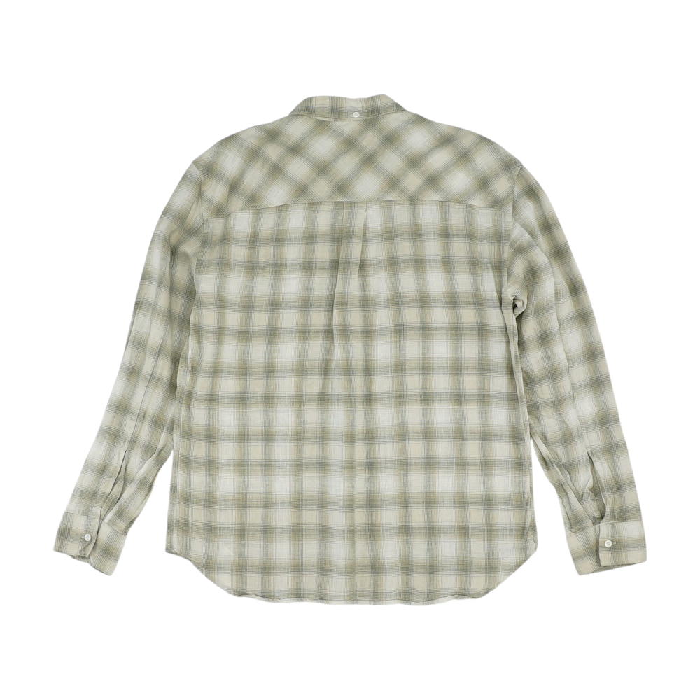 Beige Check Long Sleeve Button Down