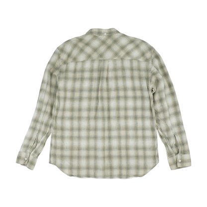 Beige Check Long Sleeve Button Down