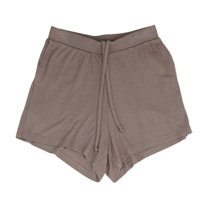 Brown Solid Shorts