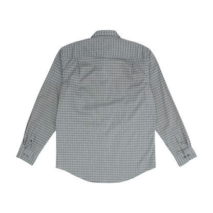 Gray Plaid Long Sleeve Button Down