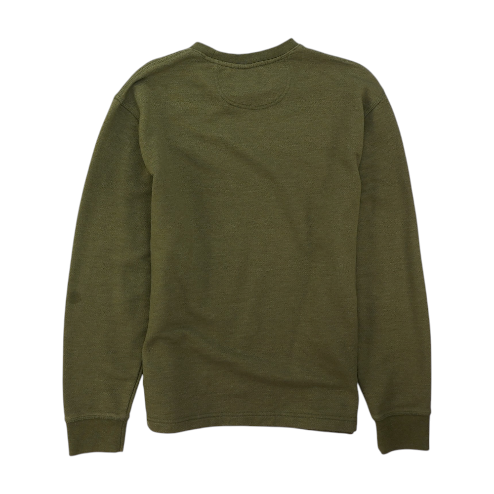 Olive Solid Sweatshirt Pullover