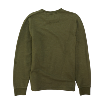 Olive Solid Sweatshirt Pullover