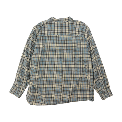 Blue Plaid Flannel Button Down