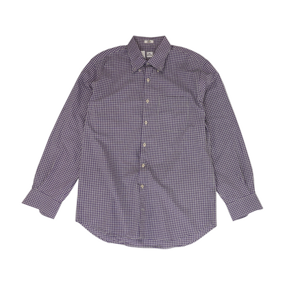 Purple Check Long Sleeve Button Down