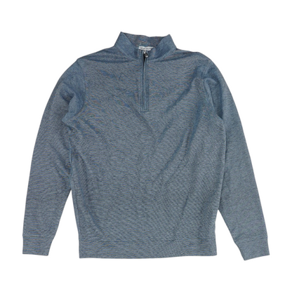 Blue Solid 1/4 Zip Pullover