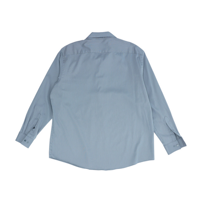 Gray Solid Long Sleeve Button Down