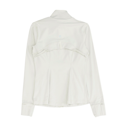White Solid Active Jacket
