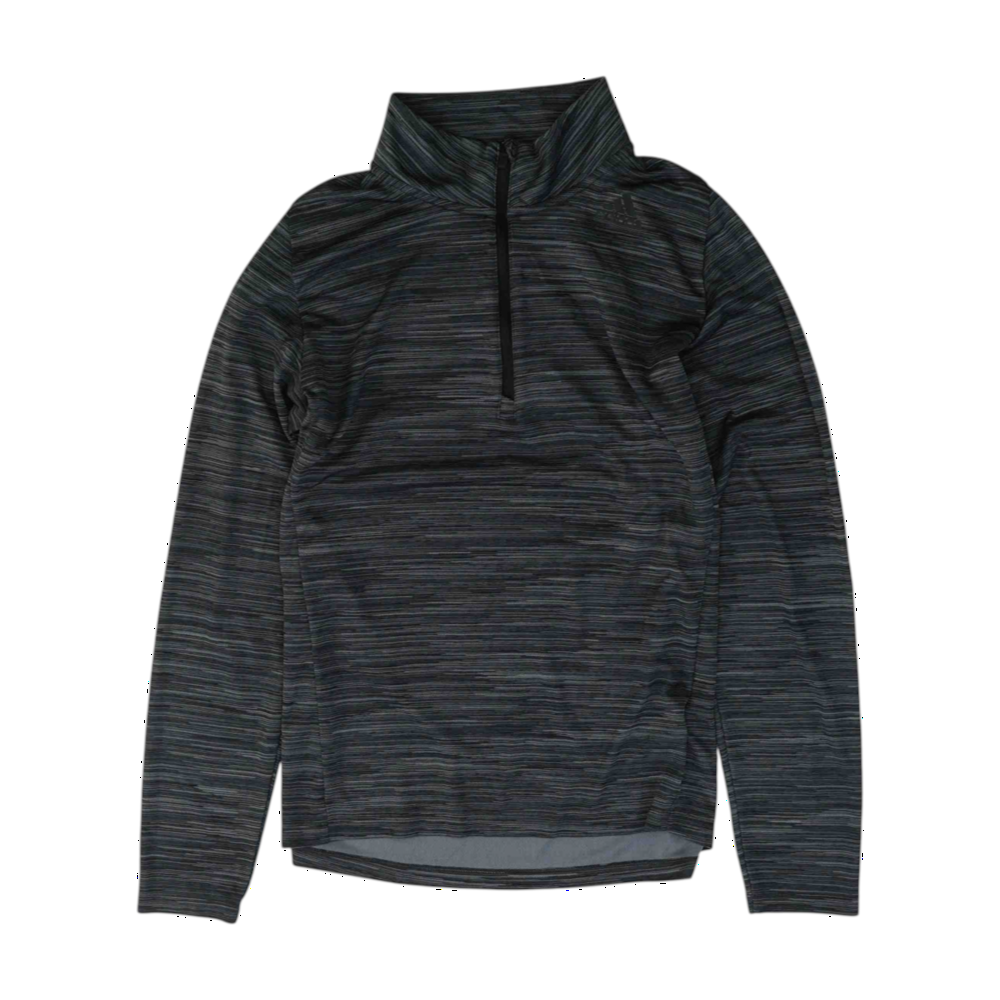 Gray Solid 1/4 Zip Pullover