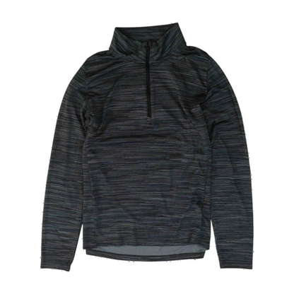 Gray Solid 1/4 Zip Pullover