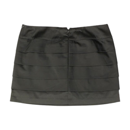 Black Solid Mini Skirt