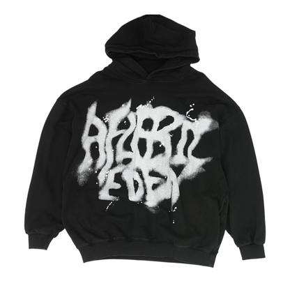 Black Solid Hoodie Pullover