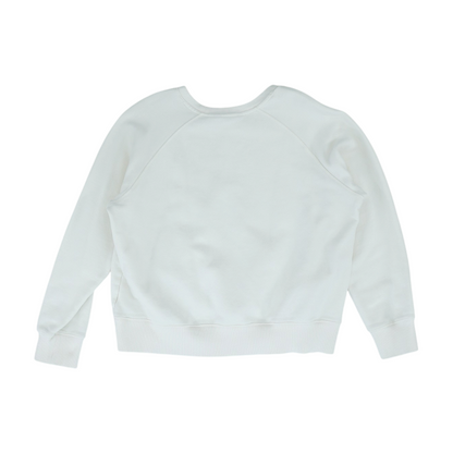 Cream Solid Sweatshirt Pullover