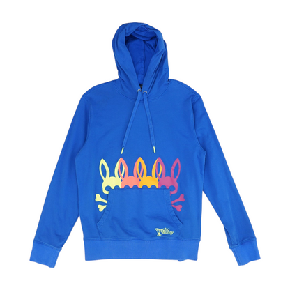 Blue Solid Hoodie Pullover