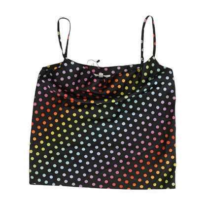 Black Polka Dot Sleeveless Blouse