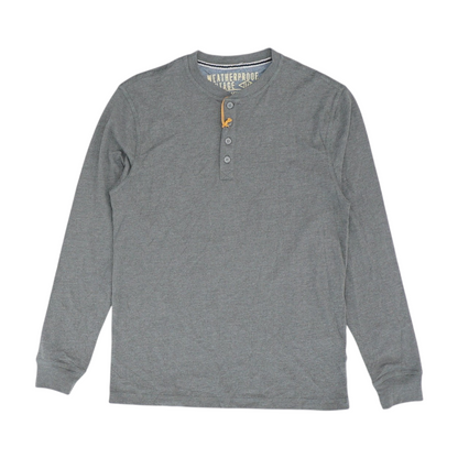 Gray Solid Henley T-Shirt