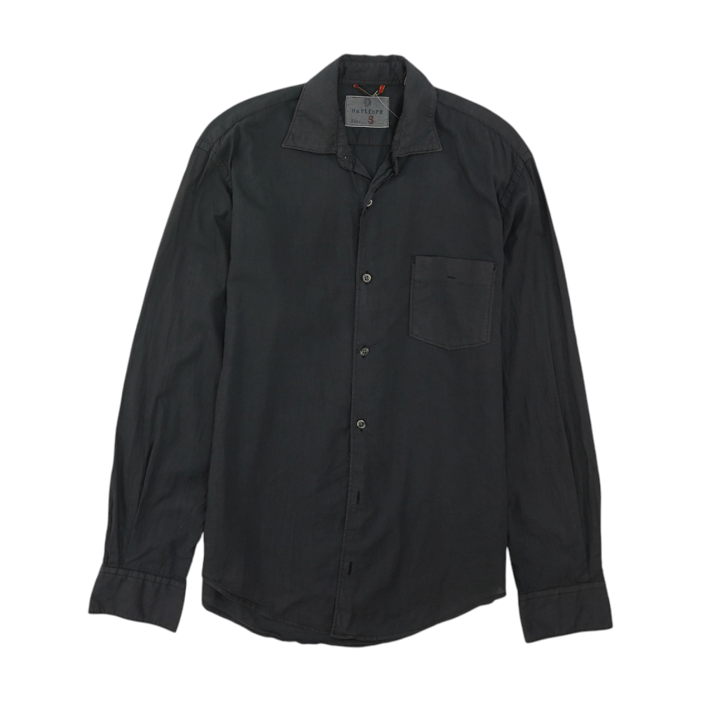 Charcoal Solid Long Sleeve Button Down