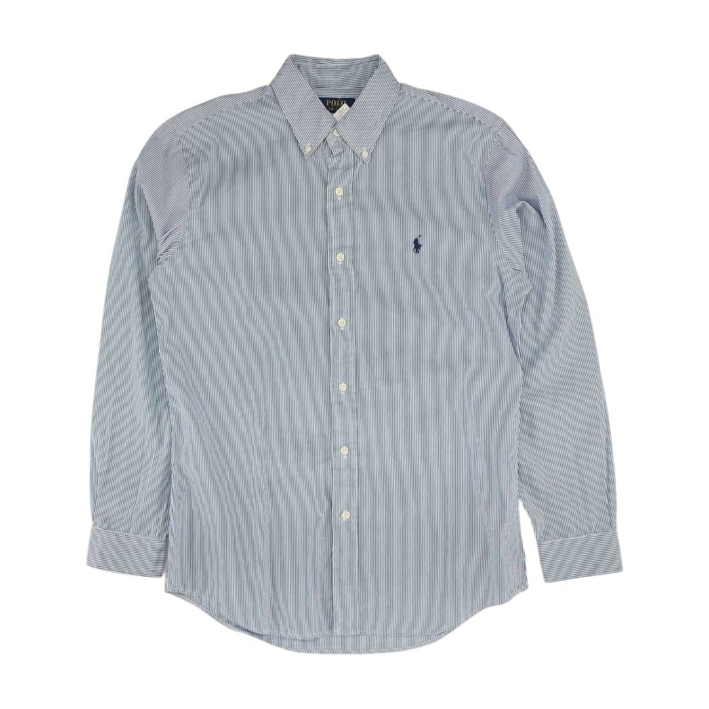 Blue Striped Long Sleeve Button Down