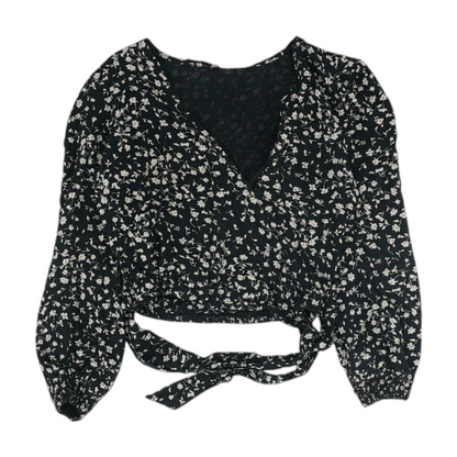 Black Floral Blouse