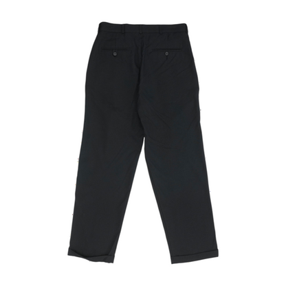 Black Striped Regular Pants