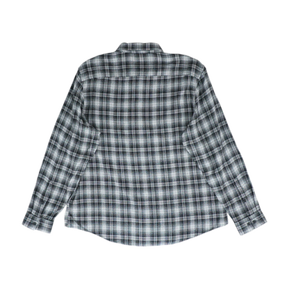 Black Plaid Long Sleeve Button Down