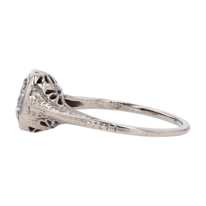 1/3 ctw 14K White Gold Moissonite Engagement Ring
